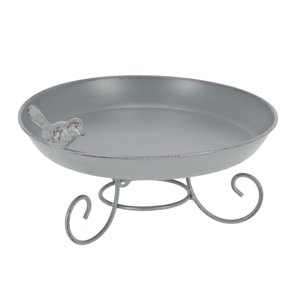 Grey Metal staand vogelbad