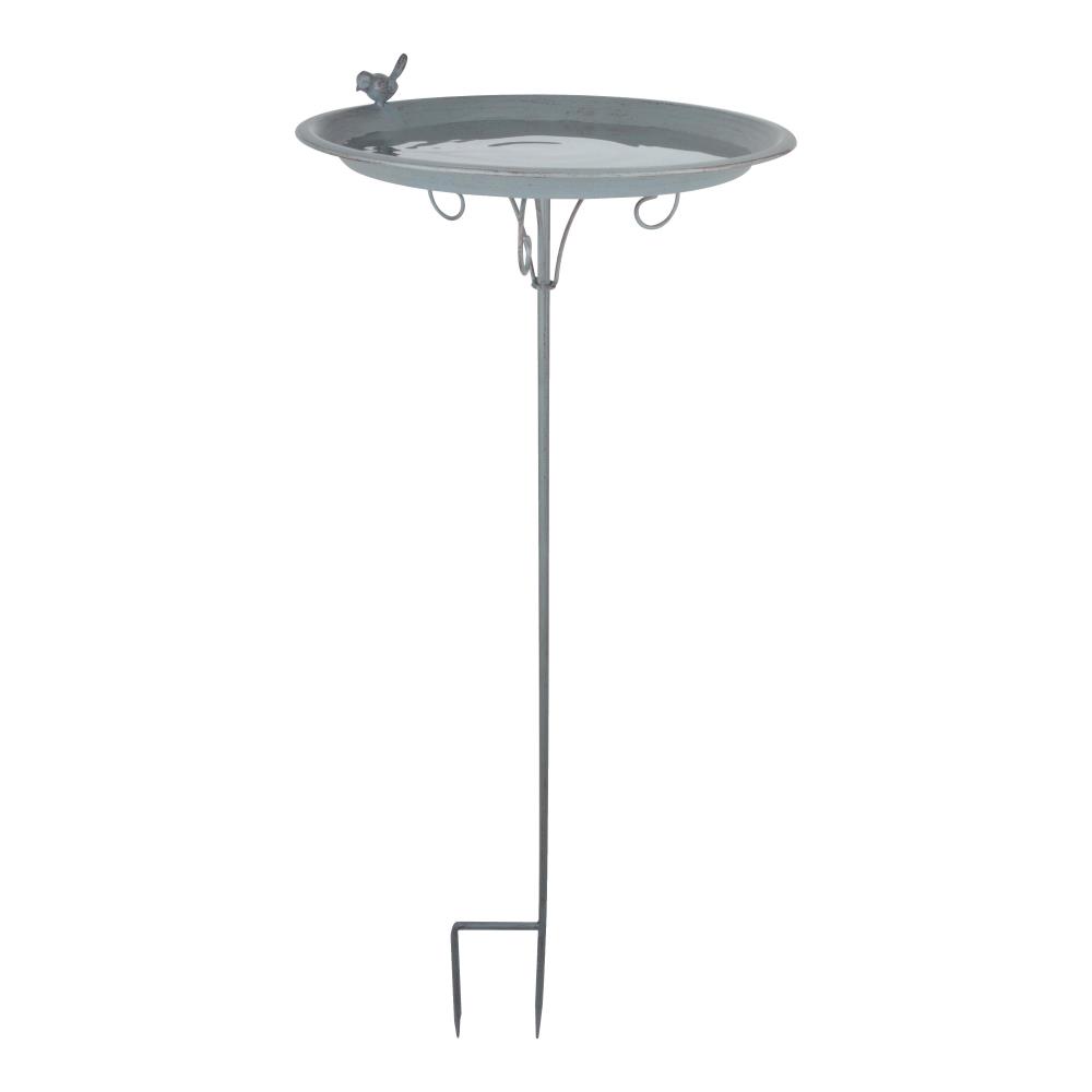 Grey Metal vogelbad op pin