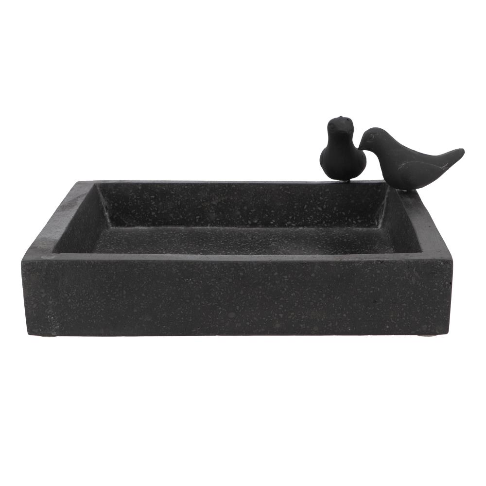 Vierkant vogelbad van terrazzo
