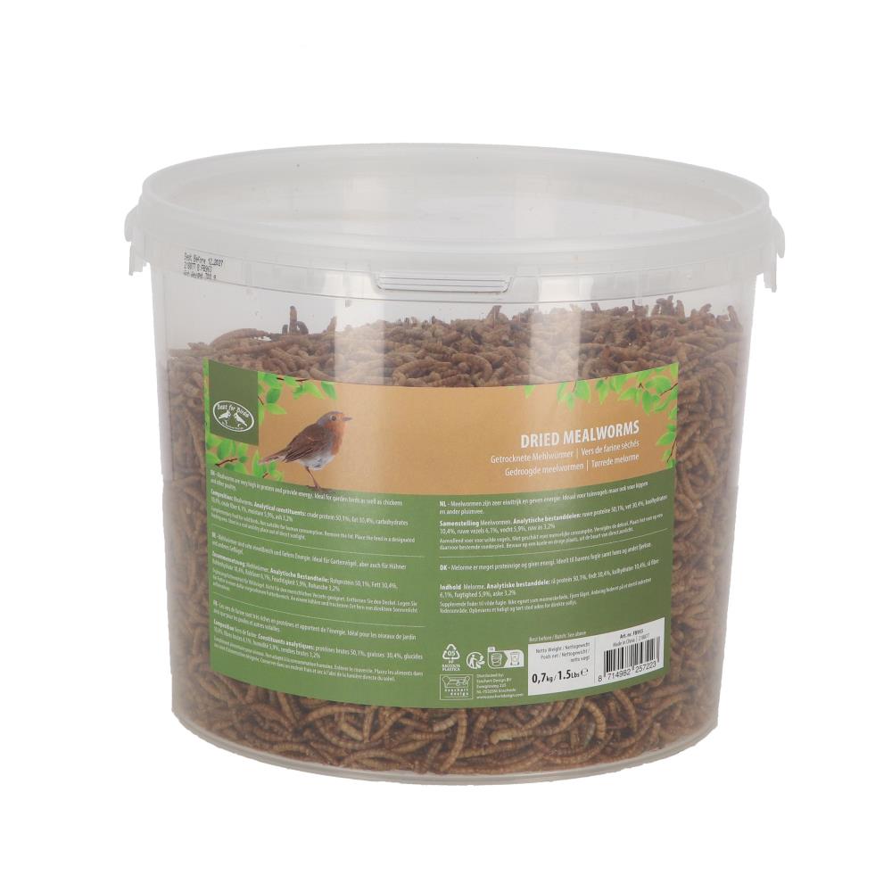 Gedroogde meelwormen 700 g in emmer