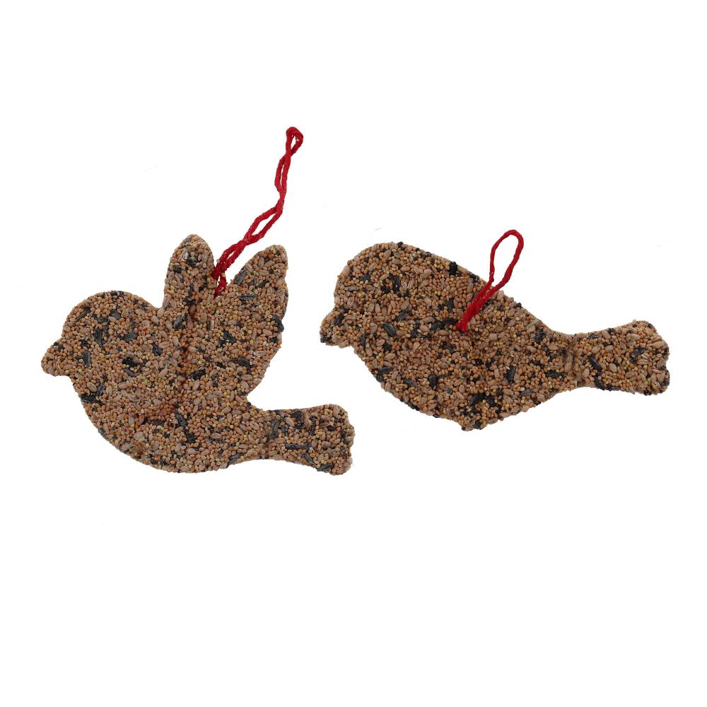 Assortiment van 2 vogelzaad hangers