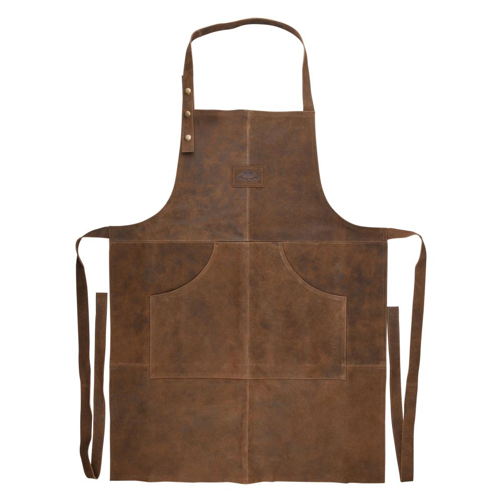 Leren barbecueschort