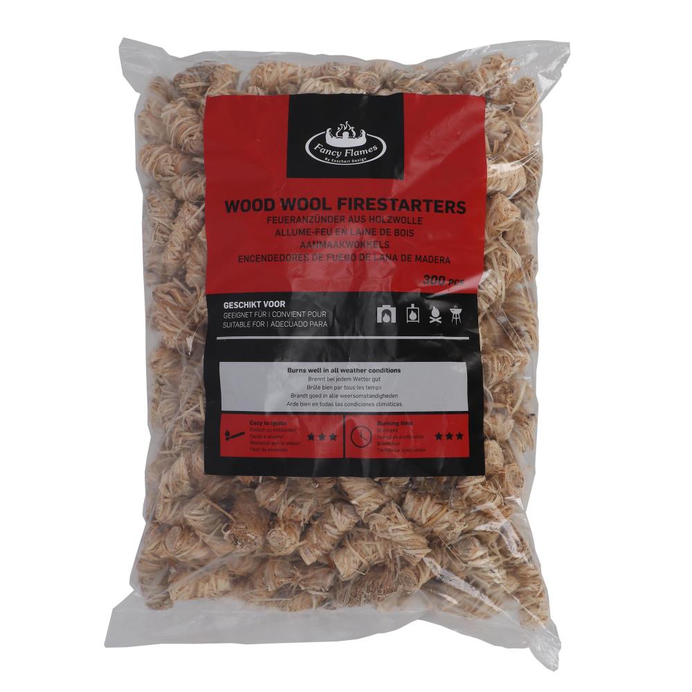 Wood wool fire starters 300 pcs