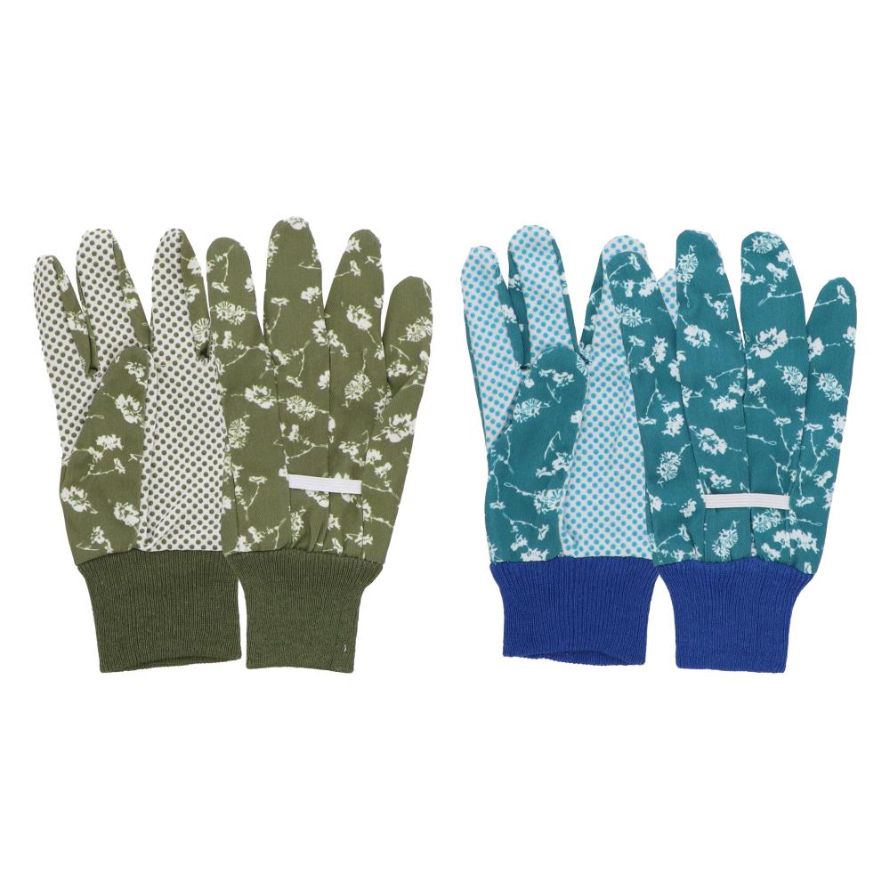 Assortiment van 2 katoenen tuinhandschoenen M