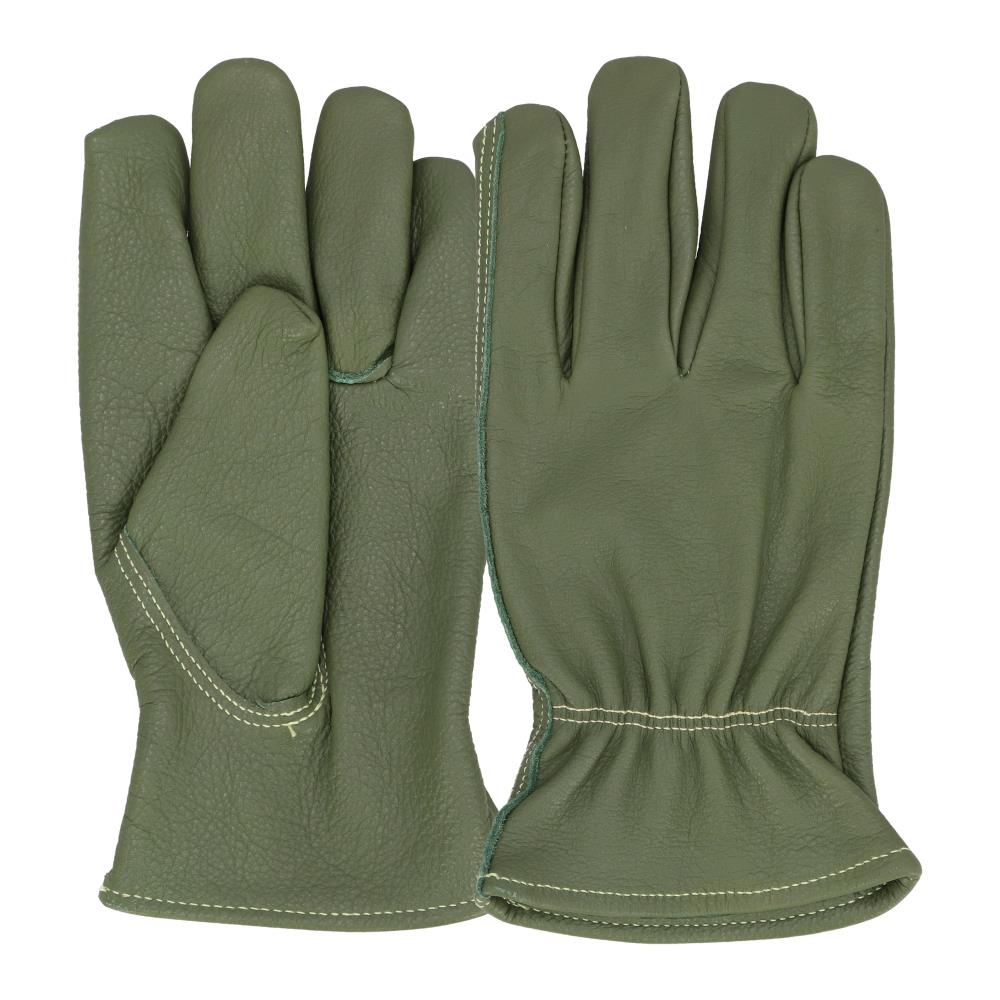 Runderleren handschoenen groen L