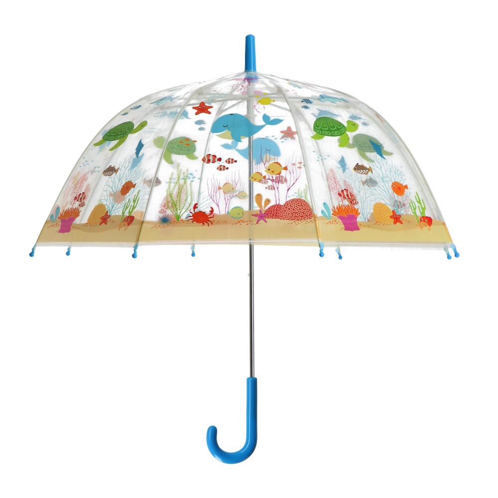 Doorzichtige kinderparaplu zeeleven