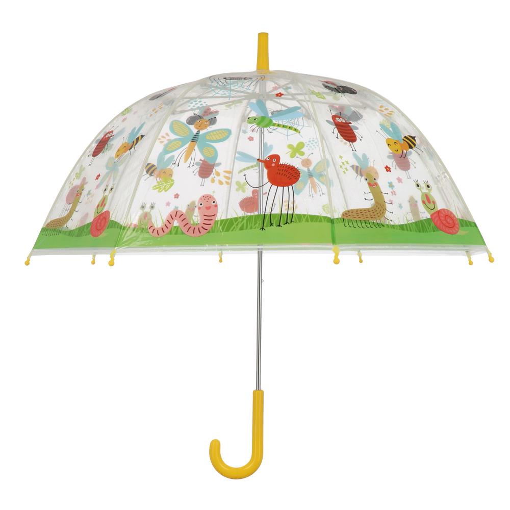 Doorzichtige kinderparaplu insecten