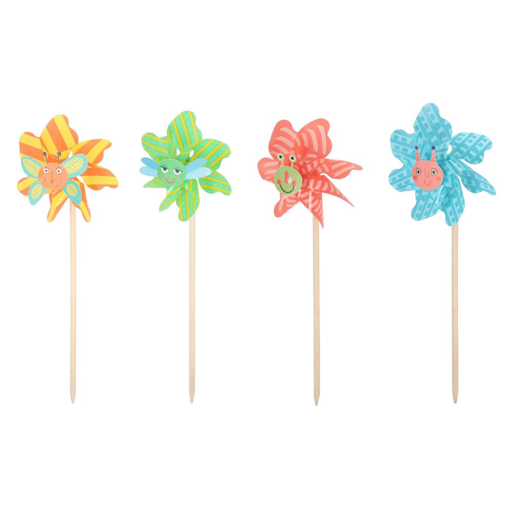 Assortiment van 4 windmolens insecten