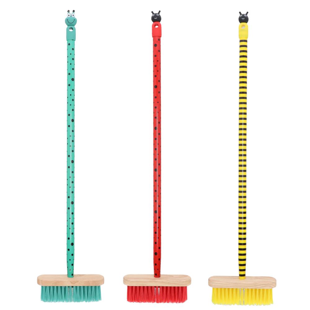 Assortiment van 3 kinderbezems insecten