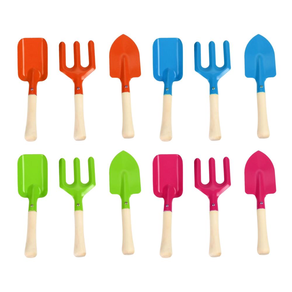 Assortiment van 4 3-delig Kindergereedschapsets