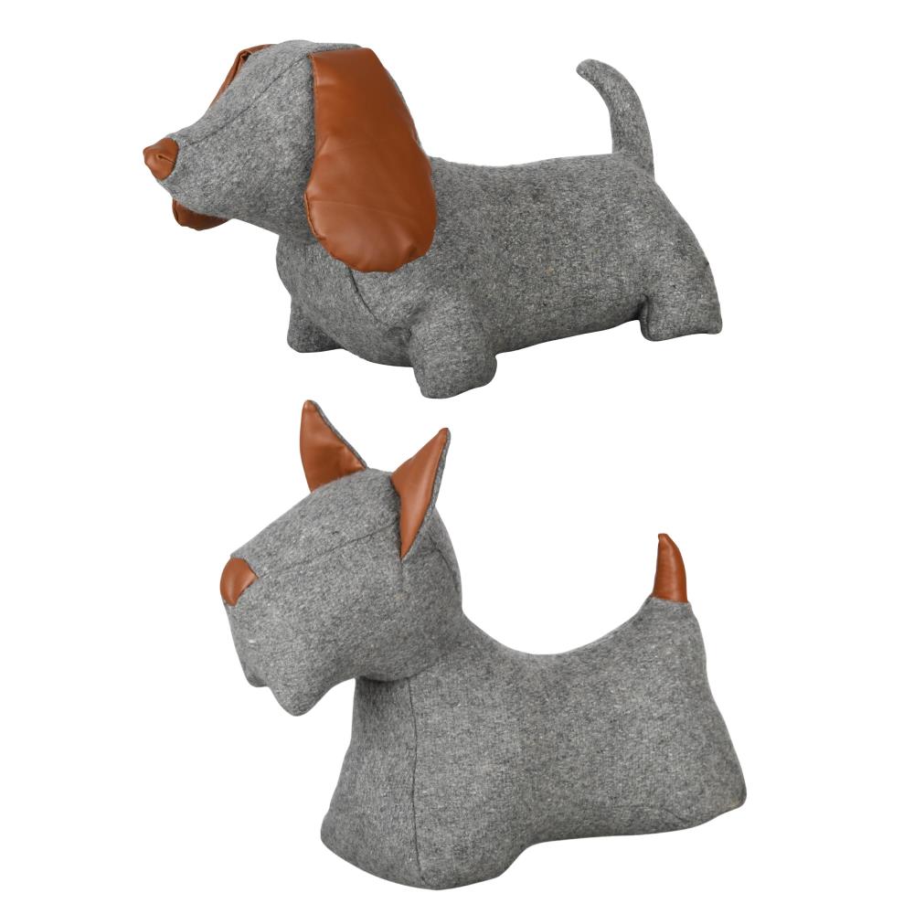 Assortiment van 2 deurstoppers honden