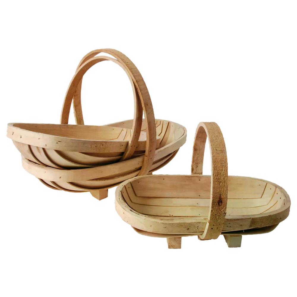3 Houten tuinmanden