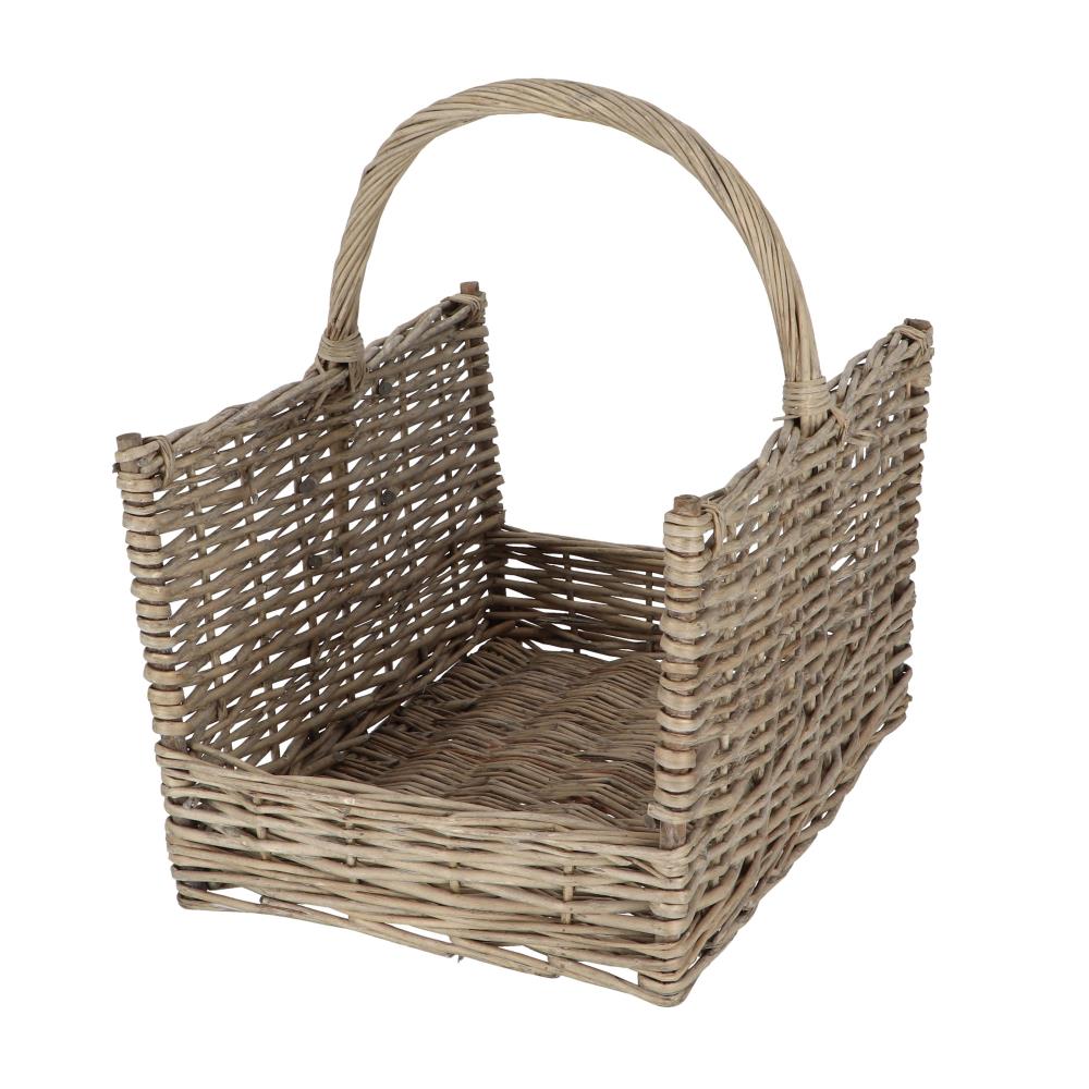 Panier à bois gris