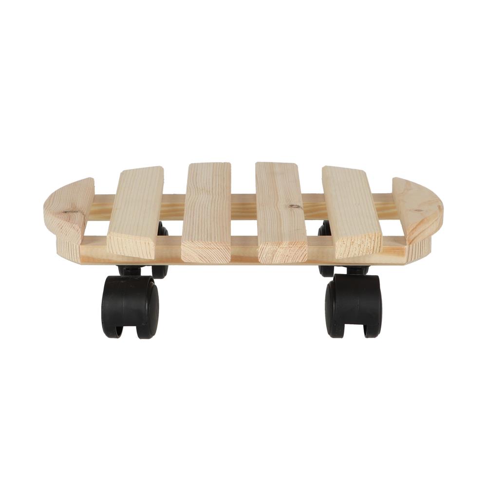 Ronde outdoor plantentrolley naturel L