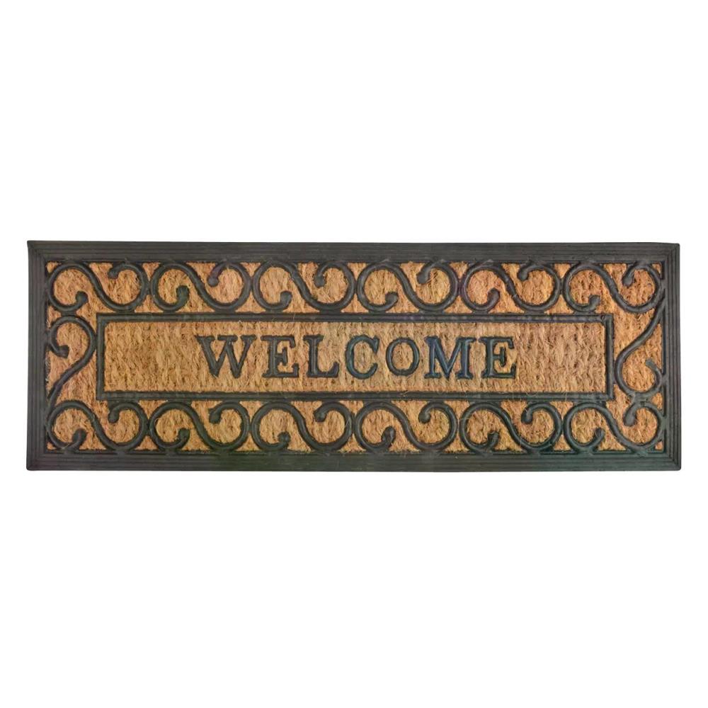 Welcome rubberen kokosdeurmat S