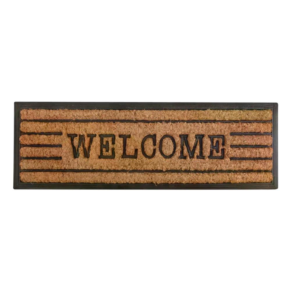 Welcome rubberen kokosdeurmat S