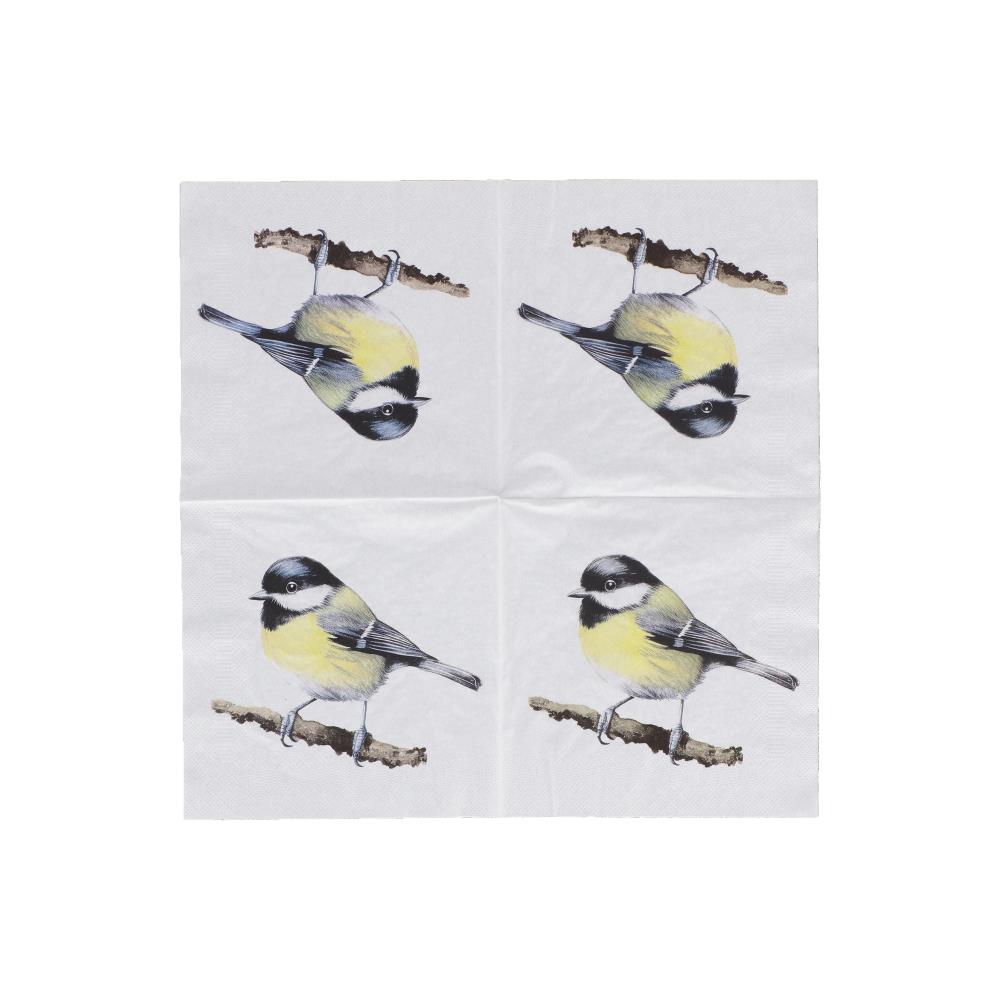 Papieren servetten koolmees 33x33cm
