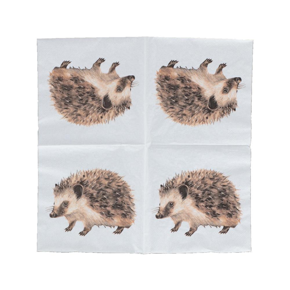 Papieren servetten egel 33x33cm
