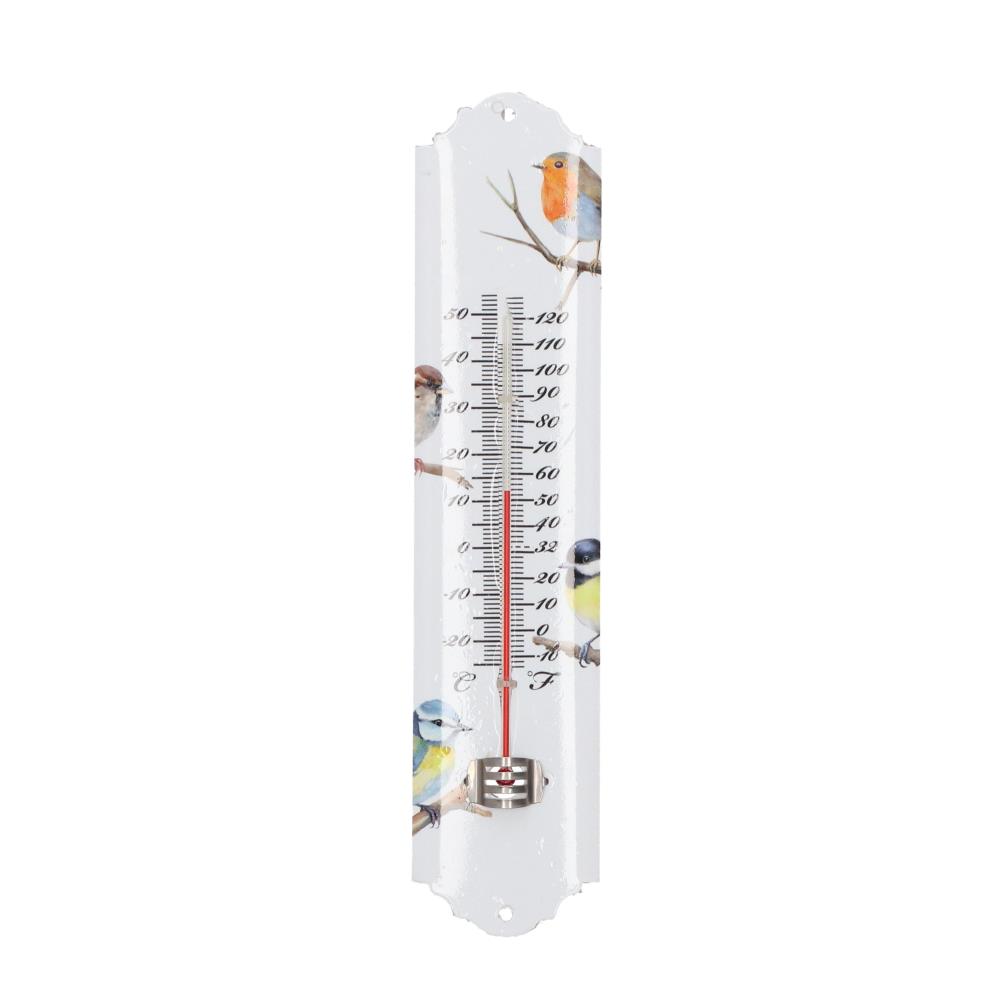 Aquarel thermometer vogels