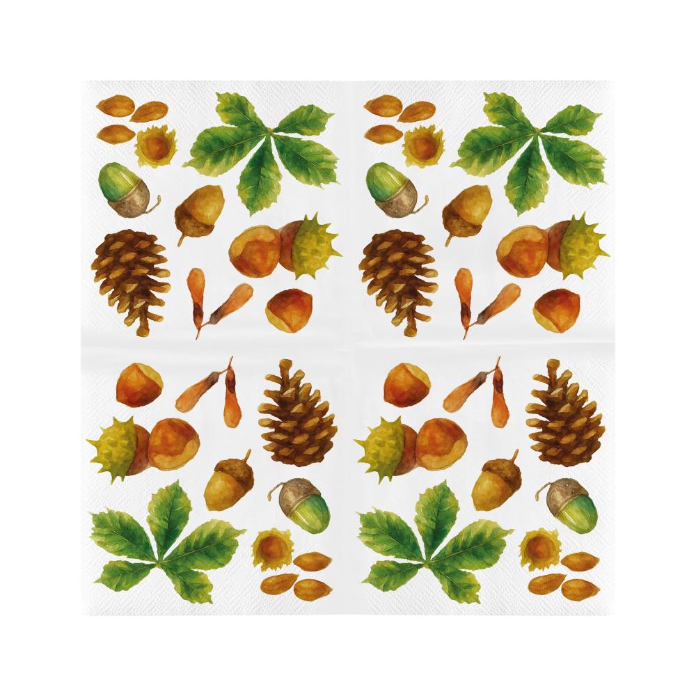 Papieren servetten bosvruchten 33x33cm