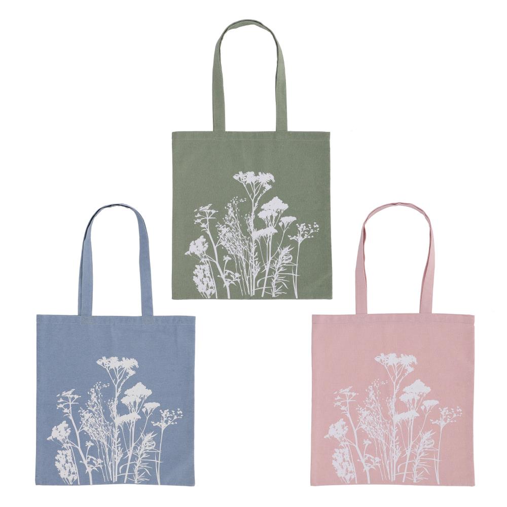 Assortiment van 3 boodschappentassen diapositief